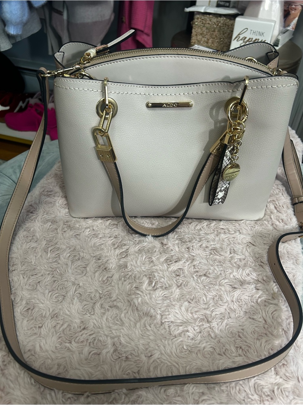 ALDO Satchel with Gold Hardware